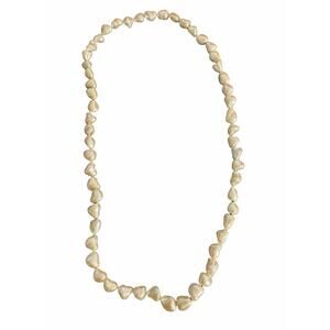 Vintage Faux Freshwater White Pearl Necklace 32” No Clasp Nice Quality